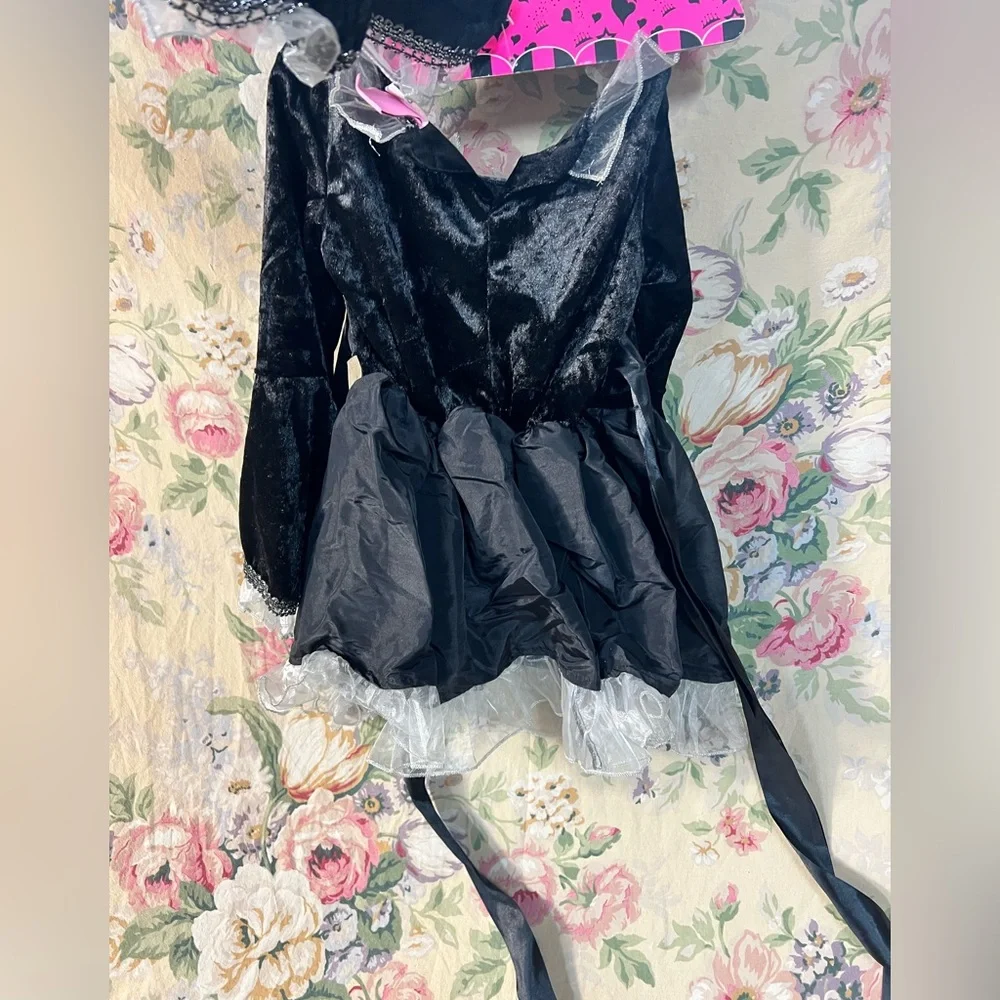 Charming Black and Silver Kids Halloween Costume
